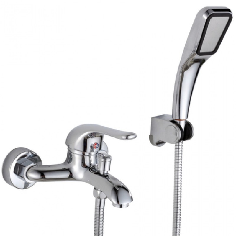ChromeBathHot&Cold WaterMixer TapFaucet with Hand Shower Set for