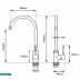 Kitchen Sink Mixer - Round Series KF1006B - Black
