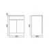 Cabinet - Misty Series Free Standing 600mm White