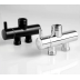 2 In 1 Shower Combination Dual Hose Rain Metal Head - Chrome