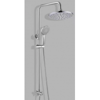 2 In 1 Shower Combination Dual Hose Rain Metal Head - Chrome