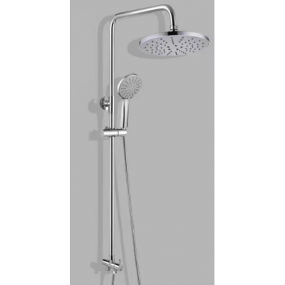 2 In 1 Shower Combination Dual Hose Rain Metal Head - Chrome