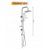 2 In 1 Shower Combination Dual Hose Rain Plastic Head - Chrome