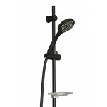 Shower Slide Round - Goccia Black Single Spray Handshower Set