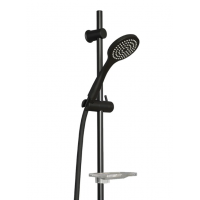 Shower Slide Round - Goccia Black Single Spray Handshower Set