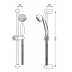 Shower Slide Round - Cascata Multi Spray Handshower Set