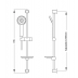 Shower Slide Round - Goccia Black Single Spray Handshower Set