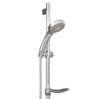 Shower Slide Round - Eco-Smarte Plus Multi Spray Handshower Set Chrome