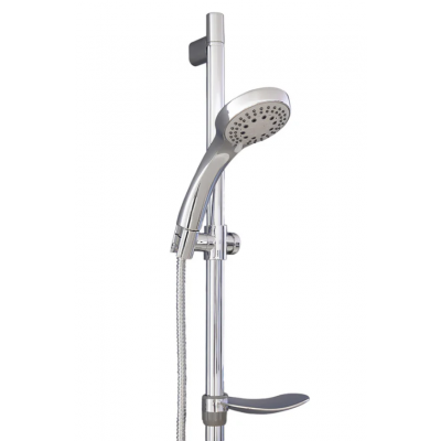 Shower Slide Round - Eco-Smarte Plus Multi Spray Handshower Set Chrome