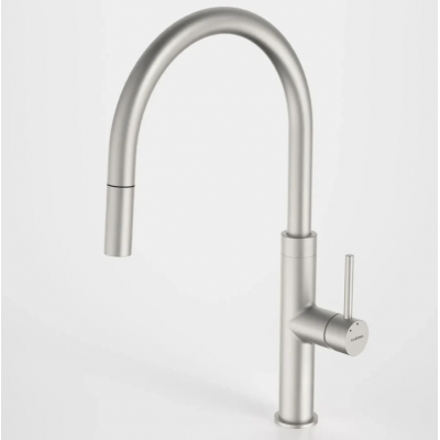 Kitchen Sink Mixer - CAROMA Liano II Pull Out Sink Mixer - Brushed Nickel