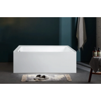 Freestanding Alcove Acrylic Bath Tub 3 Side Skirt 1500mm - Left Hand Drain