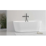 Freestanding Bath Tub Acrylic Back To Wall Curved 1700mm