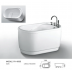 Freestanding Acrylic small apartment bathtub - 1300mm