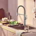 Kitchen Sink Mixer - Carved Spring Neck Pull Out Kitchen Sink Mixer Tap Brass 4 Colors