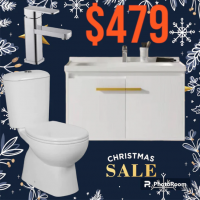 Bathroom Combo With 800mm Wall Hung Vanity