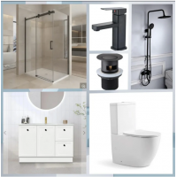 Bathroom Combo Jess 900mm Black Wall Hung Vanity - Plywood 100% Water Proof