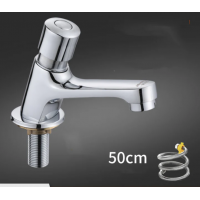 Basin Mixer -  Brass Self Closing Time Delay Push Button Basin Faucet