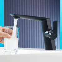 Basin Mixer -  Brass Basin Faucet Single Handle Hole 2012 Black