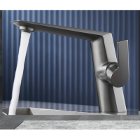 Basin Mixer -  Brass Basin Faucet Single Handle Hole 2012 Gunmetal Grey