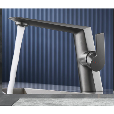 Basin Mixer -  Brass Basin Faucet Single Handle Hole 2012 Gunmetal Grey