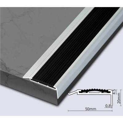 Aluminum alloy stair anti-slip strip