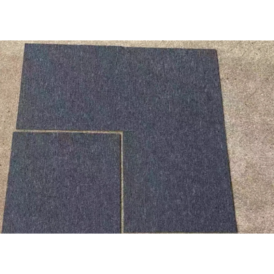 Polyvinyl Chloride Pvc Backing Pp Carpet Tile 50x50cm Dark Grey