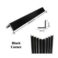 Fluted Panels WPC  L-SHAPE CORNERS - Black