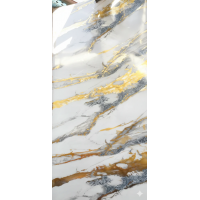 PVC UV Marble Stone Board - Gold and Bruno Blue