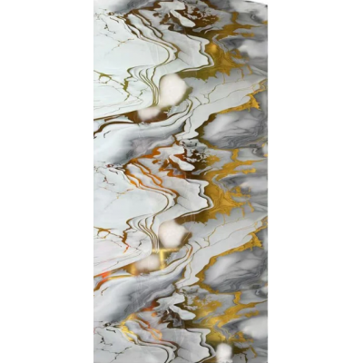 PVC UV Marble Stone Board - Gold Plated