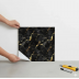 PVC Golden Black Wall tiles sticker 30x30 cm 10 Pcs