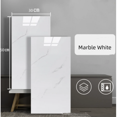 PVC Jezz white wall tiles sticker -30x60 cm 10 Pcs