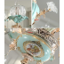 Modern Chandeliers Candelabra Stained Glass Lamp Shade Flower Chandelier French Crystal Chandelier
