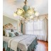 Modern Chandeliers Candelabra Stained Glass Lamp Shade Flower Chandelier French Crystal Chandelier
