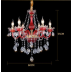 Clear Chandelier Living Room Crystal Ceiling Lamp LED 6 lights RED