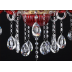 Clear Chandelier Living Room Crystal Ceiling Lamp LED 6 lights RED