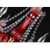 Clear Chandelier Living Room Crystal Ceiling Lamp LED 6 lights RED