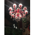 Clear Chandelier Living Room Crystal Ceiling Lamp LED 6 lights RED