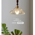 Modern French Minimalist Glass Flower Shape 1-Light Pendant Light