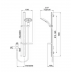 Shower Slide Square - Koha Rail Shower Satinjet MKII White Faceplate KHSRCPWH