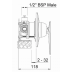 Bath Mixer - Methven NZ Surface Wall Mounted Mixer CP