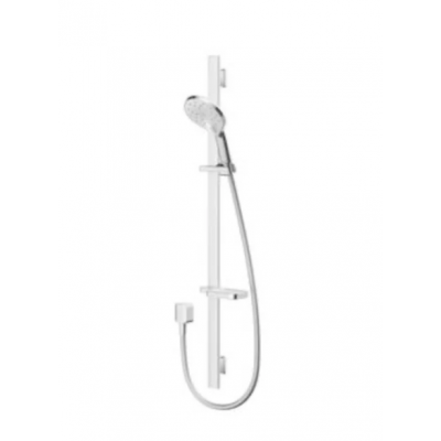 Shower Slide Square - Koha Rail Shower Satinjet MKII White Faceplate KHSRCPWH