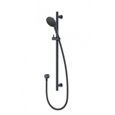 Shower Slide Round - Methven VJet Turoa Rail Shower (Brush Gun Metal Black)