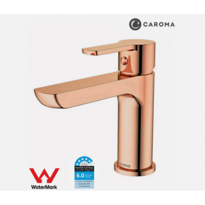 Basin Mixer -  Caroma Jade Rose Gold Basin Mixer WELS 5 Star 6L/min Tap Faucet