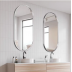 Bathroom Mirror for Wall With Silver Frame 400X800