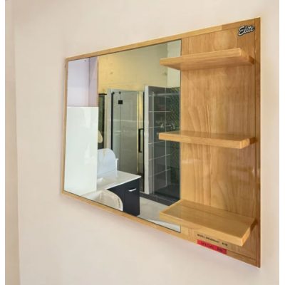 Bathroom Mirror with Built-In Shelving 800x600mm