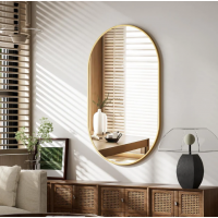 Bathroom Mirror for Wall With Gold Frame 400X800mm