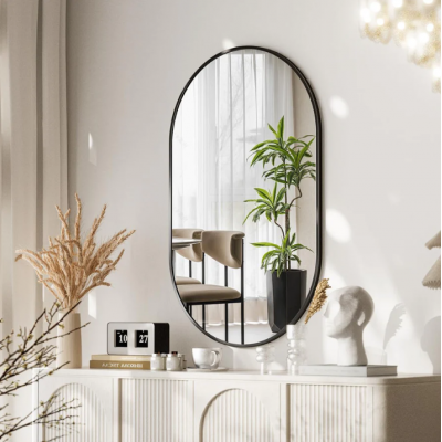 Bathroom Mirror for Wall With Black Frame 400X800mm