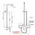 Shower Mixer Combination Square SS2123-200S8