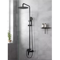 Shower Mixer Combination Round SS2153-200R11-B - Black