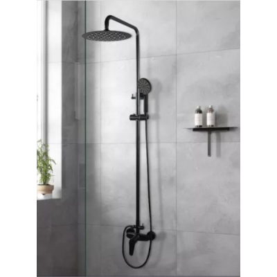 Shower Mixer Combination Round SS2153-200R11-B - Black